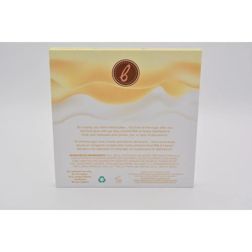 Beauty Bakerie Milk & Honey Highlighter Palette 0.28 Ounce x 4 New